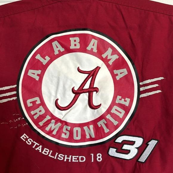 Columbia PFG University of Alabama men’s red long sleeve button down shirt - Picture 9 of 13
